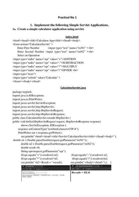 EJ MJJ - I this pdf have Full practical of enterprise Java - Practical ...