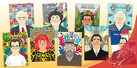 World Art Day Famous Artists Portraits Posters Pack
