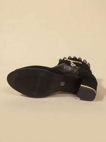 Summer Breathable Mesh High Heel Sandals, Comfortable Chunky Heel Open ...