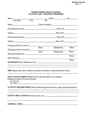 Fillable Online ezwebsite Hamilton Heights School Corporation PLAN OF ...