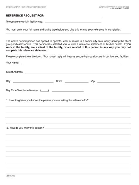 2003-2026 CA HHSA Form LIC 301E - Fill Out, Sign & Share Online | pdfFiller