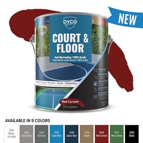 DYCO Court and Floor Red Currant Super flat Interior/Exterior Anti-Skid ...