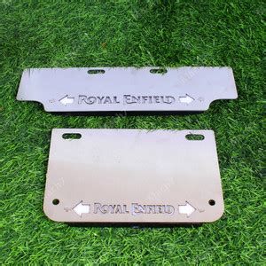 Alpha ten Number Plate Led For Royal E.nfield Bullets, Silver Color ...