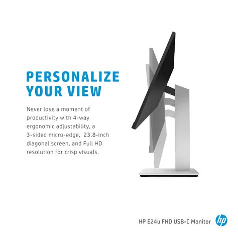 HP E24u G4 23.8-inch Full HD USB-C IPS Monitor 189T0AA - TPSTech ...