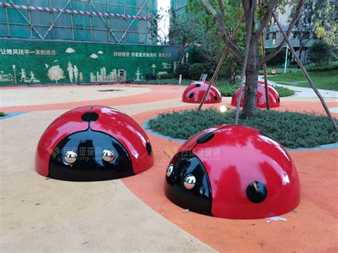 惠州儿童游乐园不锈钢瓢虫雕塑昆虫景观摆件 - 方圳玻璃钢
