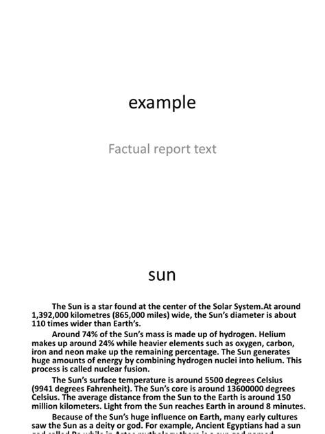 Image result for Factual Text Examples