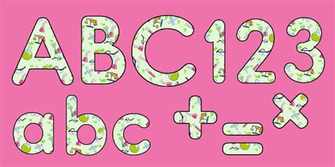 Science Bulletin Board Letters and Numbers