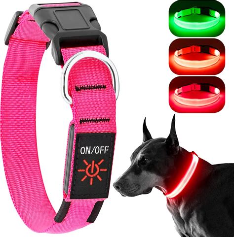 Amazon.com : Koskill Light Up Collar, Led Dog Collar Adjustable ...