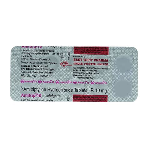 Amitrip 10mg Tablet | Uses, Side Effects, Price | Apollo Pharmacy