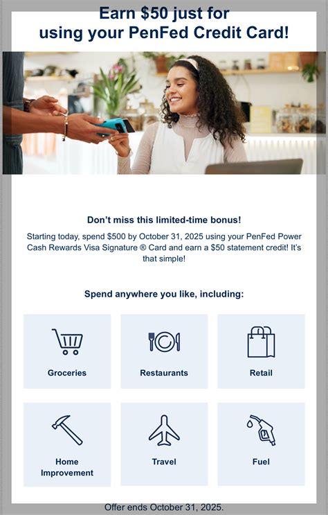 PenFed spend $500 by 10/31, get $50 targeted offer - myFICO® Forums ...