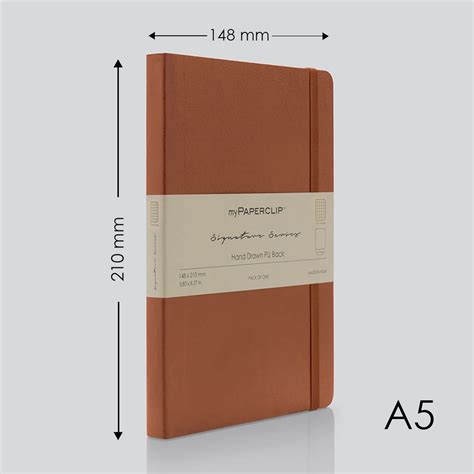 Buy myPAPERCLIP Signature Series Tan A5 Squared Notebook | myPAPERCLIP ...