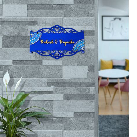 Buy Hand Painted Mandala Personalised Cutwork Name Plate Online On Zwende
