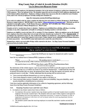Fillable Online kingcounty Requesting Donated Leave Form - kingcounty ...