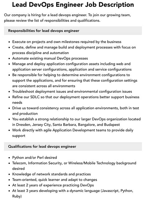 Image result for DevOps Engineer Job Description