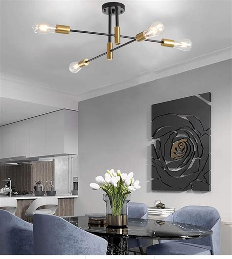 Buy Mid Century Modern Light Fixture,E26 LED Sputnik Chandelier Modern ...