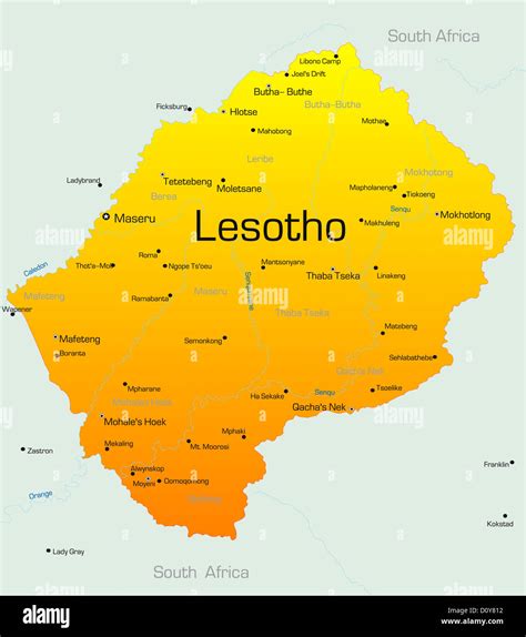 Political map of africa lesotho hi-res stock photography and images - Alamy