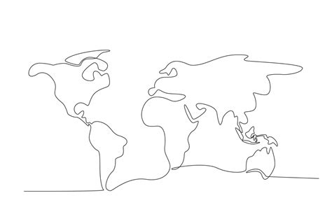 Simple Line World Map 的图像结果