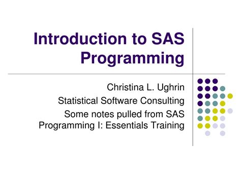 Image result for Session 2 Introduction to SAS & Base SAS Programming