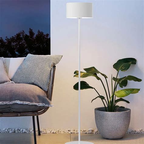 Lime Lace | Arnold XL Outdoor Battery Floor Lamp, White