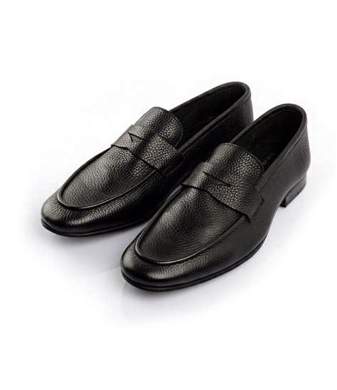 Pelle Santino - Black Penny Loafers - Ultra-Flex – The Dapper Man