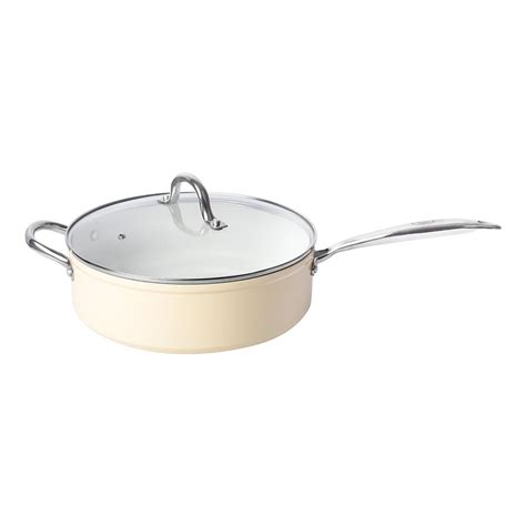 Vantage Iki Cream Deep Fry Pan With Steamer (28cm) – Vantage
