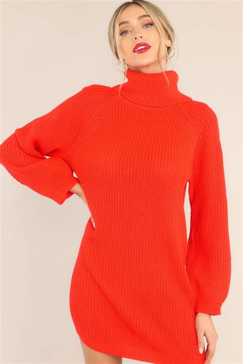 Adorable Red Sweater Dress - Keep Me Cozy | Red Dress