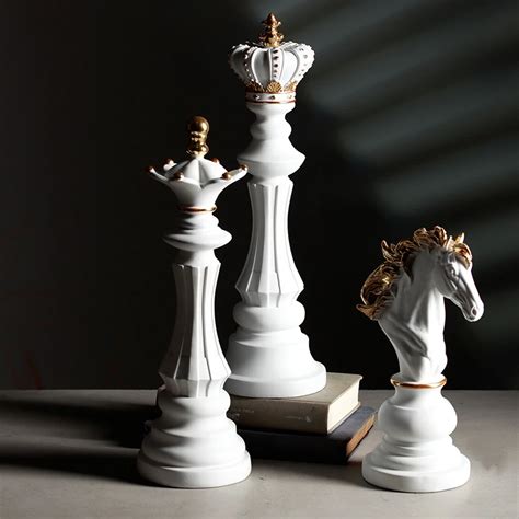 Luxury International Chess Statue Resin Sculpture Home Ornaments ...