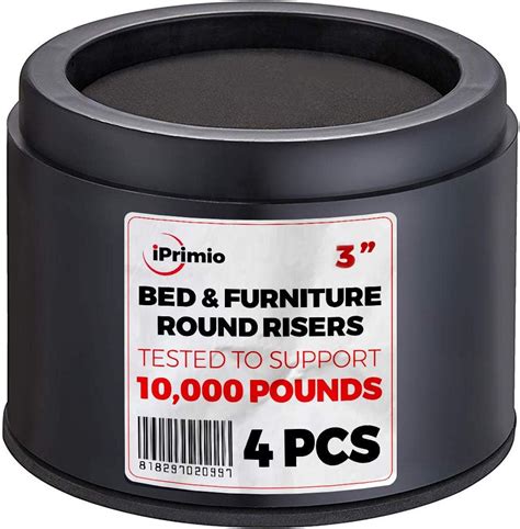 iPrimio Bed Risers 3 Inch Lift, Round, Heavy Duty, 4 India | Ubuy