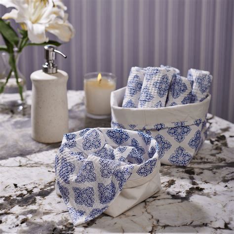 Jali indigo vanity tray (Round- set of 2) – Inka