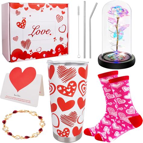 Amazon.com | CAKKA Valentines Day Gifts for Her, 8 PCS Romantic Gift ...