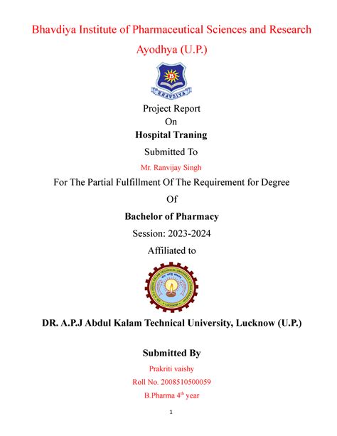 AI project report - Bhavdiya Institute of Pharmaceutical Sciences and ...