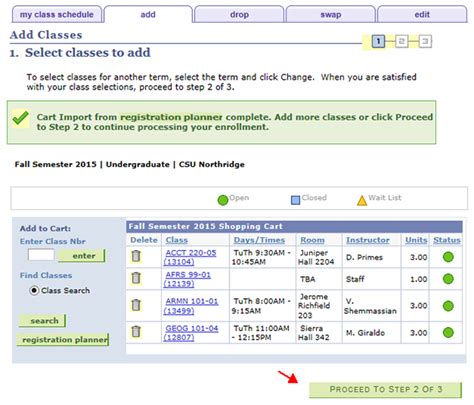 Csun Registration Calendar