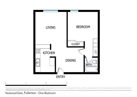 One Bedroom Floor Plan | Apartment floor plans, Bedroom floor plans ...