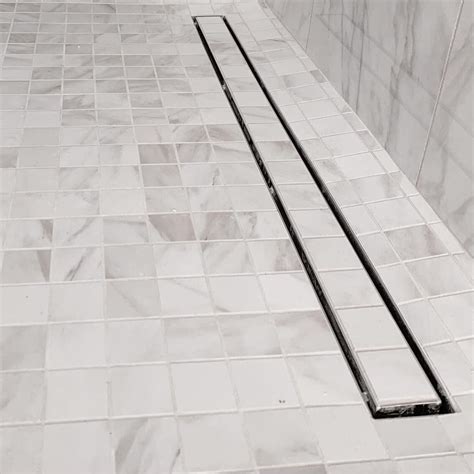 Novalinea - 40 Inch Linear Shower Drain with Tile Insert Grate ...