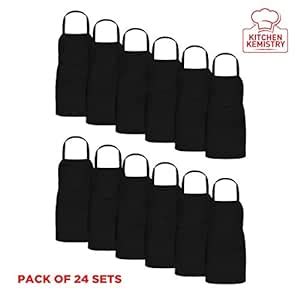 Buy Kitchen Kemistry Professional Bib Apron, Set of 24, 32 X 28 inches ...