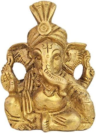 Exotic India Turbaned Ganesha - Brass Statue : Amazon.in: Home & Kitchen