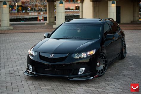Slammed Glossy Black Acura TSX | CARiD.com Gallery