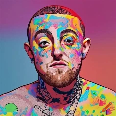 Colorful album cover by Mac Miller on Craiyon