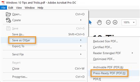 Create high-resolution print-ready PDFs using Acrobat
