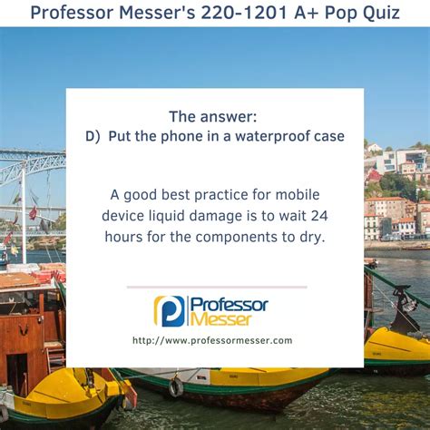 Professor Messer | Professor Messer's Core 1 A+ Pop Quiz Test your ...