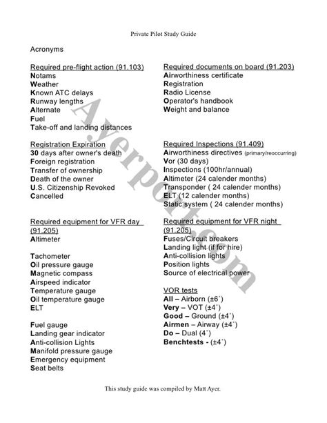 Image result for Private Pilot BFR Study Guide