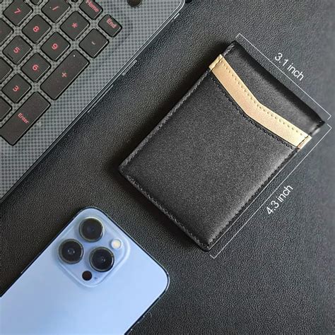 Buy Slim Wallet for Men Genuine Leather Mens Wallets with Money Clip ...