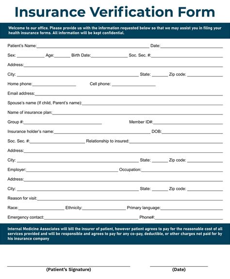 Medical Insurance Form 的图像结果