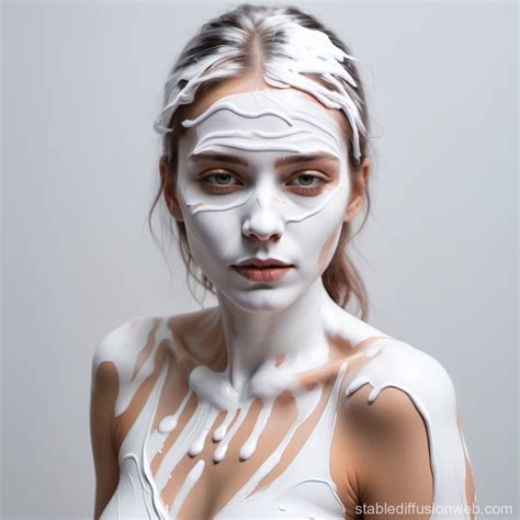 Woman in White Paint | Stable Diffusion Online