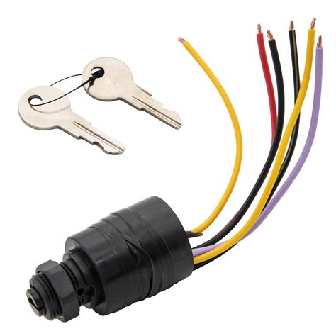 Buy 87-88107A5 Boat Ignition Switch with 2 Keys 6 Wire Connectors ...
