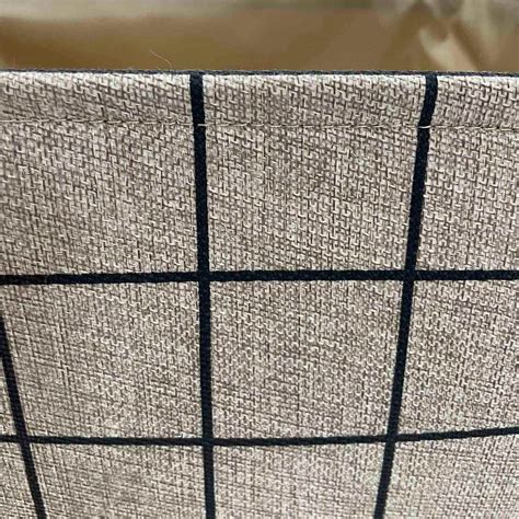 Honeybloom Grid Print Canvas Storage Basket, Medium