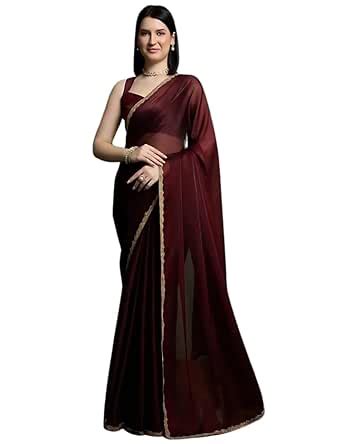 Buy C J Enterprise Women's Soft Jimmy Choo Ready To Wear Sarees Party ...