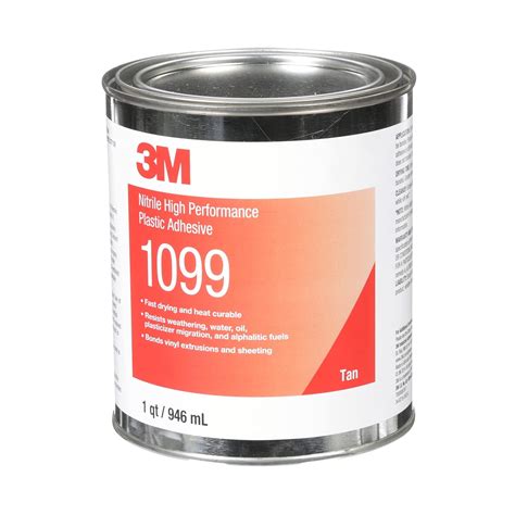 3M 1099 Nitrile High Performance Plastic Adhesive, Light Tan 1 Qt. Can ...