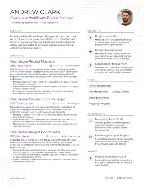Healthcare Project Manager Resume – VRIMCA