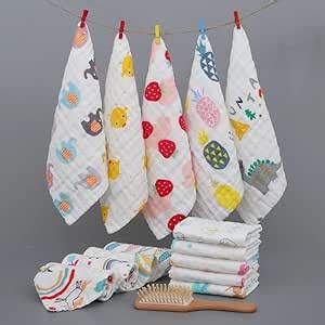 Buy Little Boo Muslin 6 Layer Cotton Face Towels for Newborn Baby Extra ...